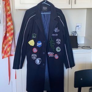 Long Coat with Multicolor Patches